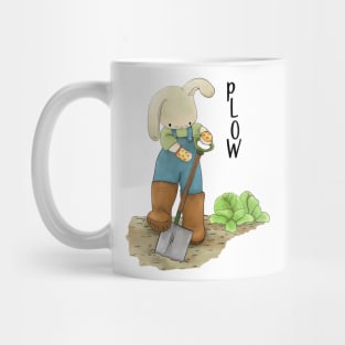 rabbit funny child book cover Mug